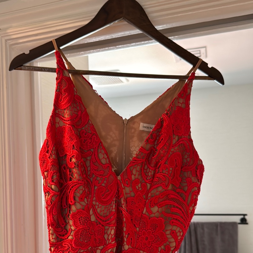 Dress the Population Red Lace Dress